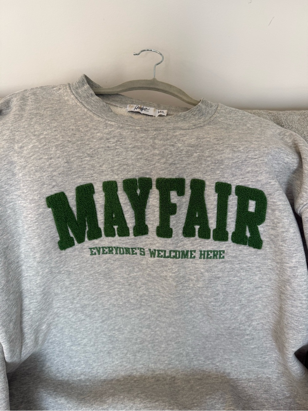 Mayfair Gray Sweatshirt and Jogger Set - Green Logo - Picture 3 of 4